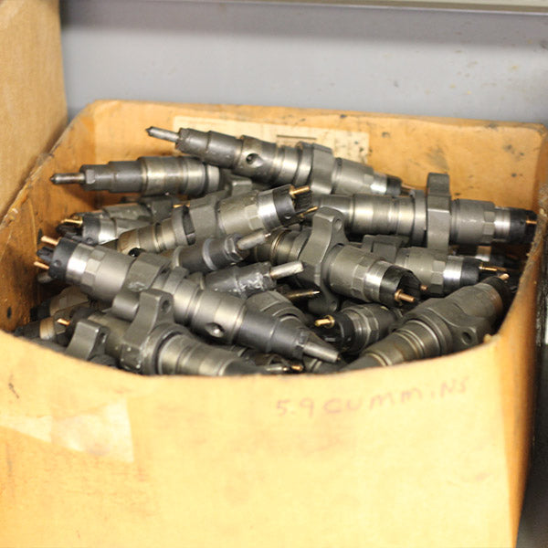 Step 1 - Receive used diesel common rail injector cores