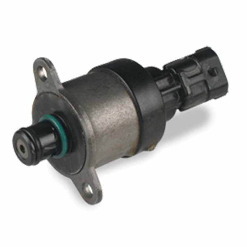 A fuel control actuator for a Dodge Cummins diesel engine, showing a black body with metal components and electrical connectors.