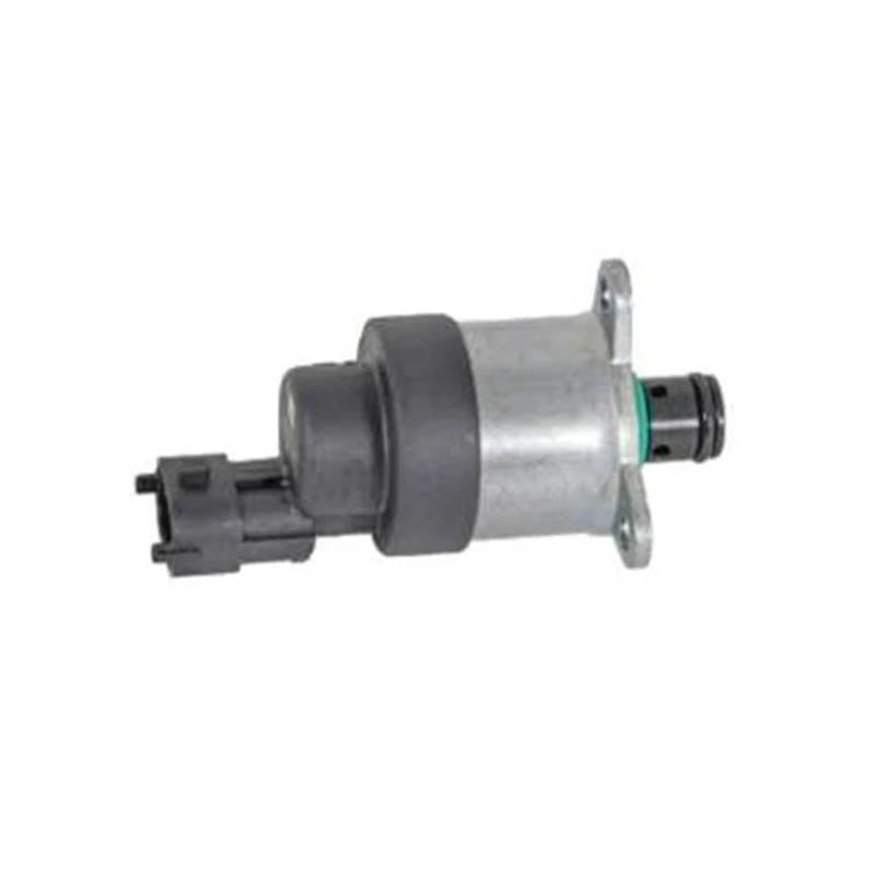 An image of a Duramax fuel control actuator, typically used in diesel engines, featuring metal and plastic components.