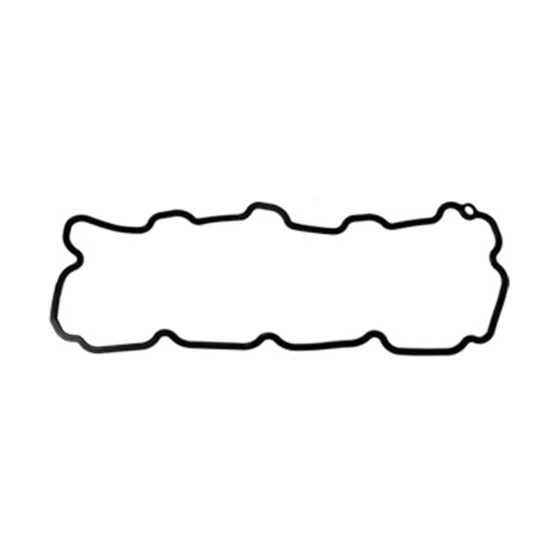 An image of a Duramax LB7 Lower Rocker Gasket, which is black in color and has a wave-like shape.