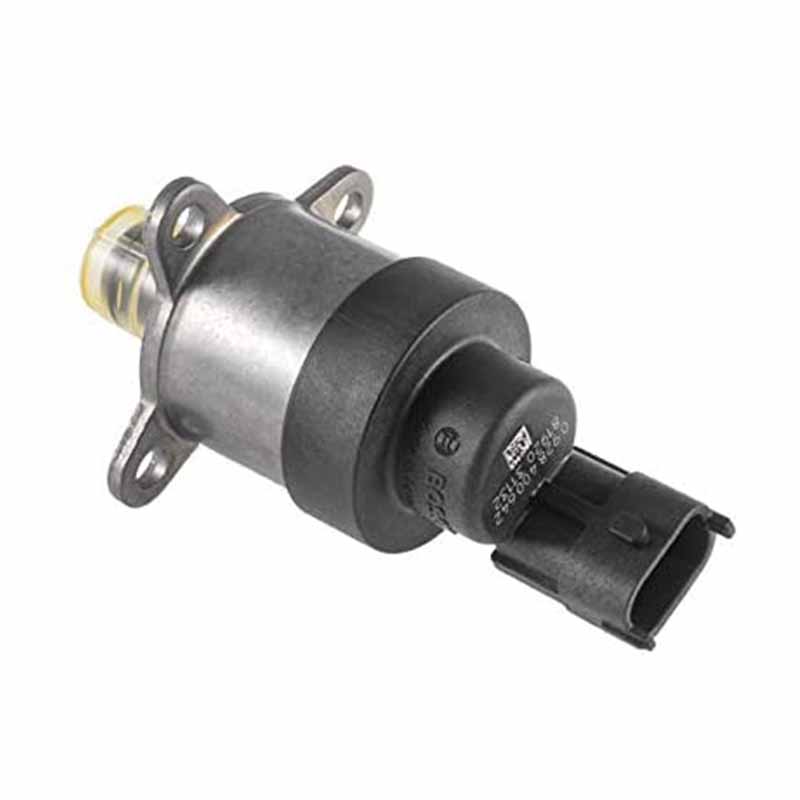 A pressure regulator for a Dodge Cummins 6.7L diesel engine, featuring a metallic body with mounting flanges and an electrical connector.